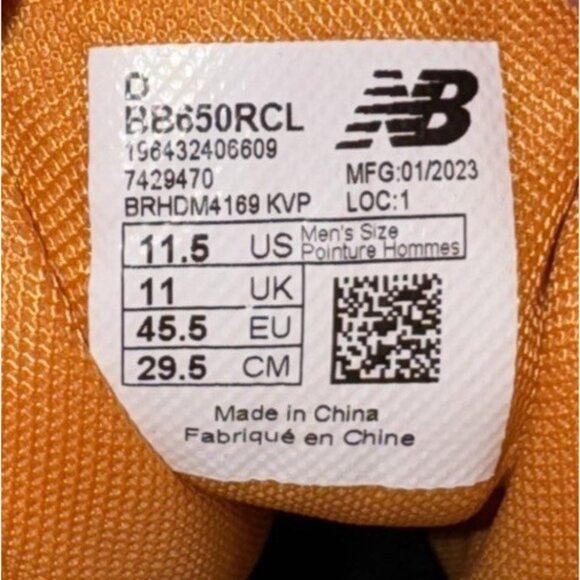 New Balance 650R Mens Leather Athletic Shoes Sneakers Size 11.5 White Brown main image 8